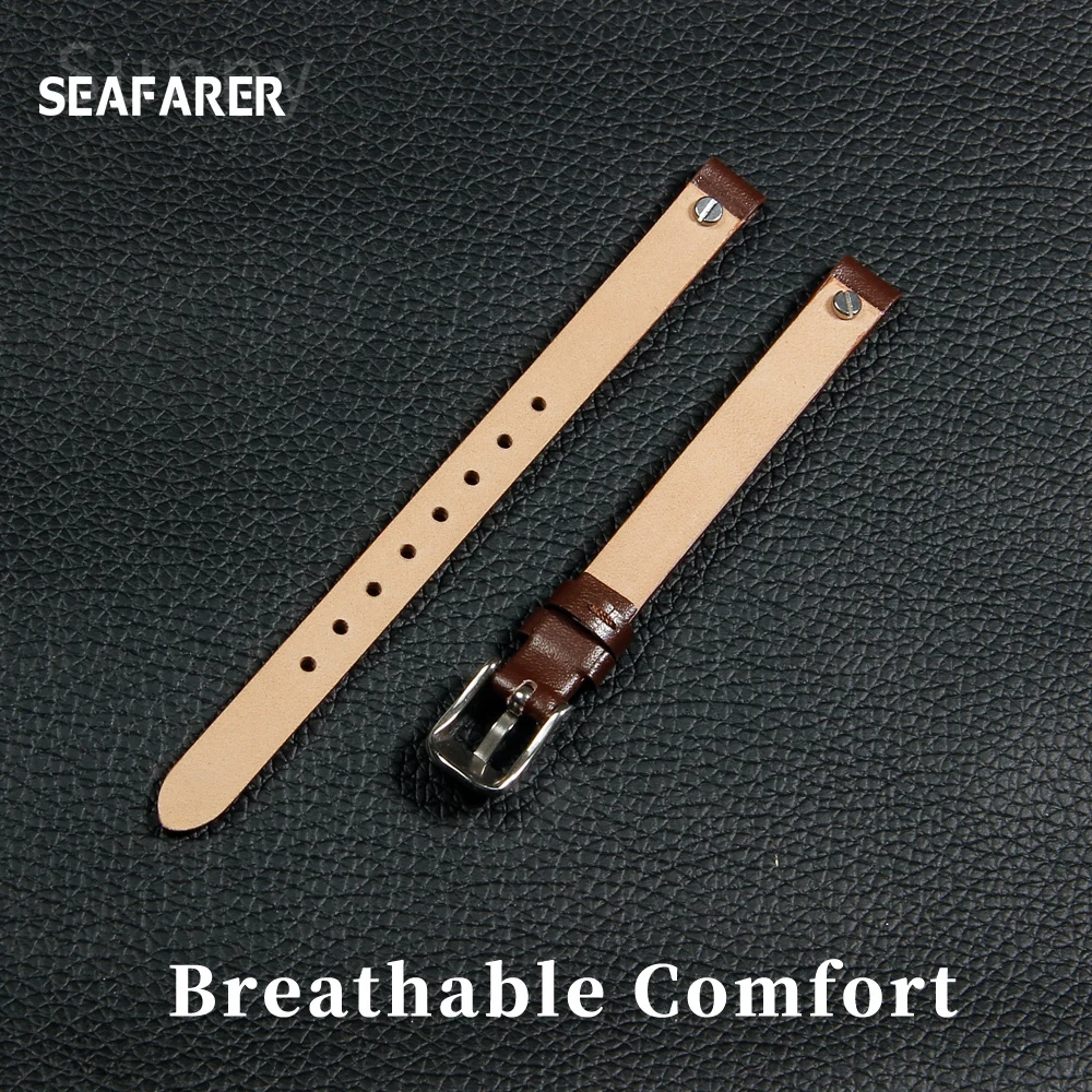 Genuine leather bracelet strap fashion Women\'s watchband small band 8mm for fossil ES4340 ES4119 ES4000 watch band with screw