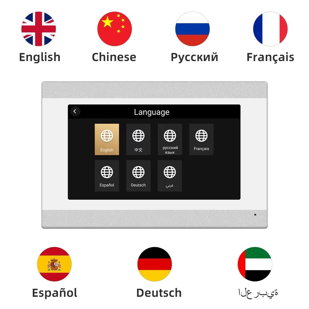 Dragonsview 7 Inch 2 WIres Video Intercom System Tuya Smart Video Door Phone Doorbell with Camera Wide Angle  Motion Detection