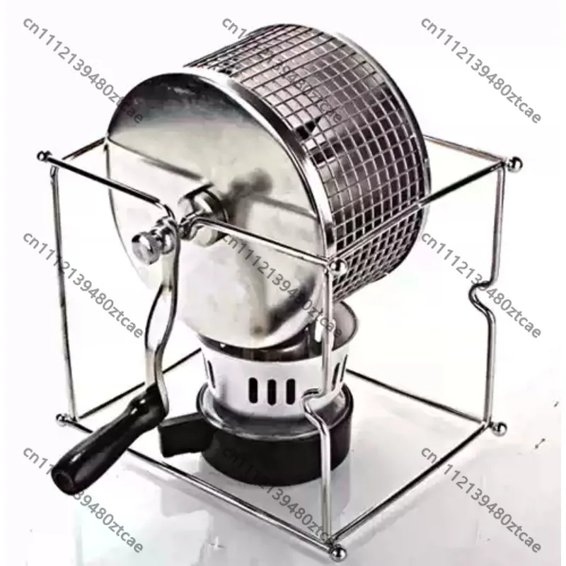 Hand Crank Household Coffee Roaster Small Stainless Steel Roller Bean Roaster