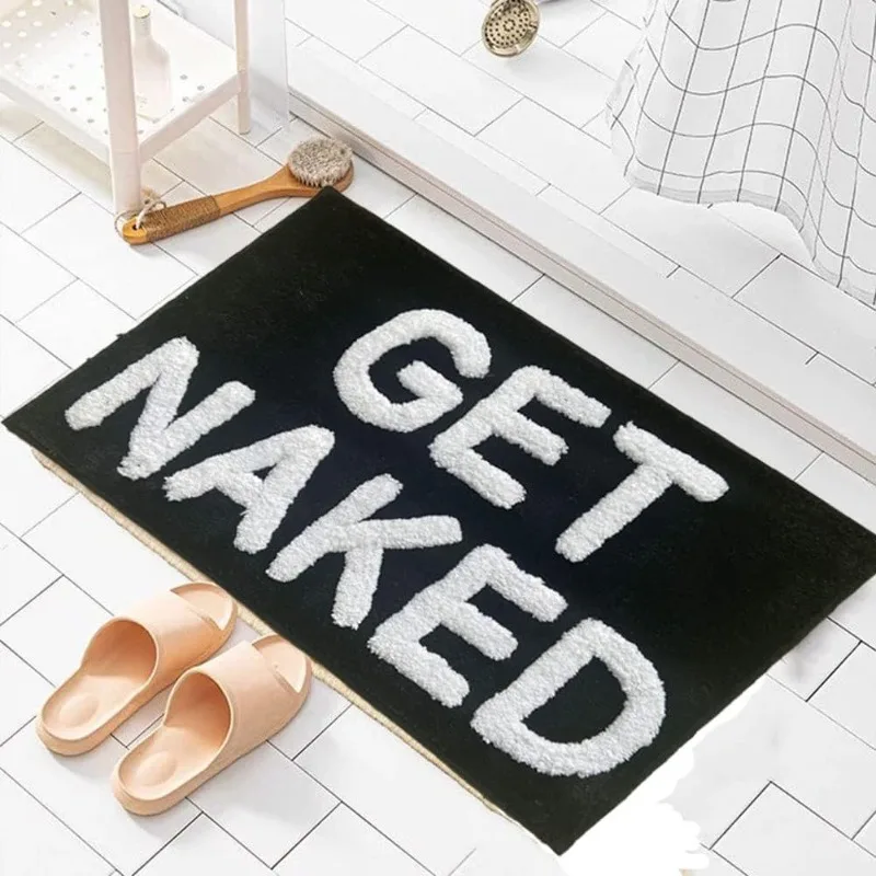 GETNAKED Englische Badezimmermatte – rutschfeste, wasserabsorbierende, weiche Fußmatte aus Mikrofaser, geeignet für Wohnzimmer- und Schlafzimmer-Eingangsmatte