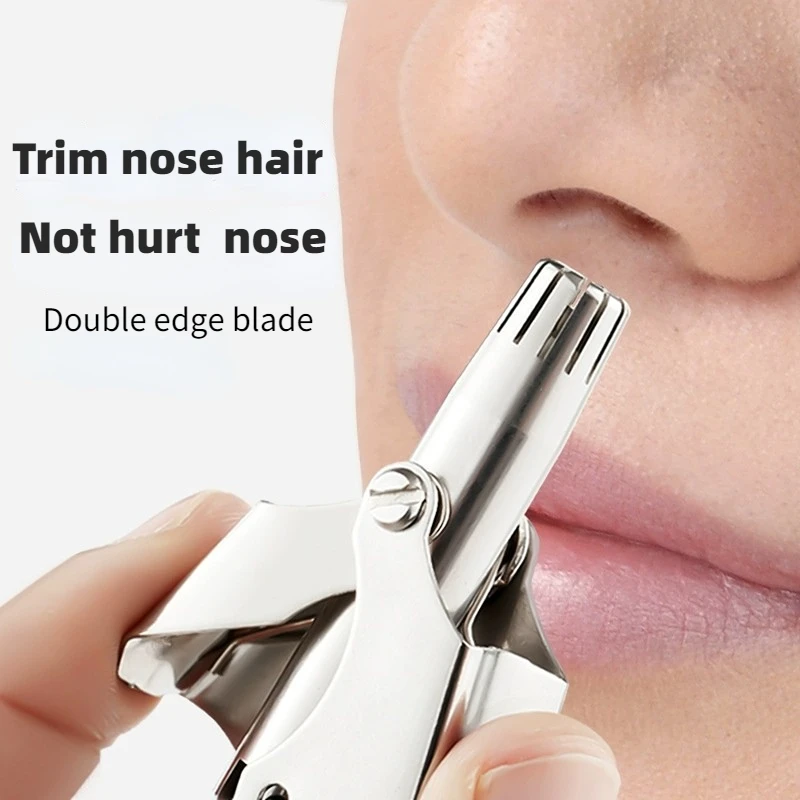 

Nose Hair Trimmer Stainless Steel Manual Nose Hair Trimmer No Noise Washable Nose Hair Trimmer Portable Hair Removal Tool 코털