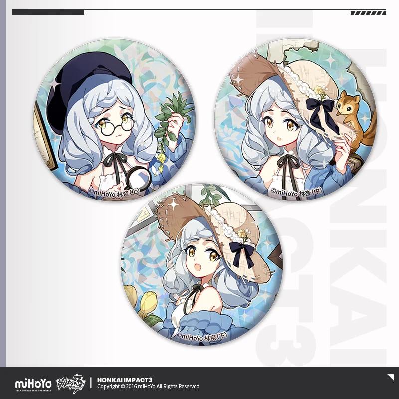 Honkai Impact 3rd Official Merch miHoYo Original Authentic Stigma Series Badge Elysia Bronya Fu Hua Kiana Li Sushang