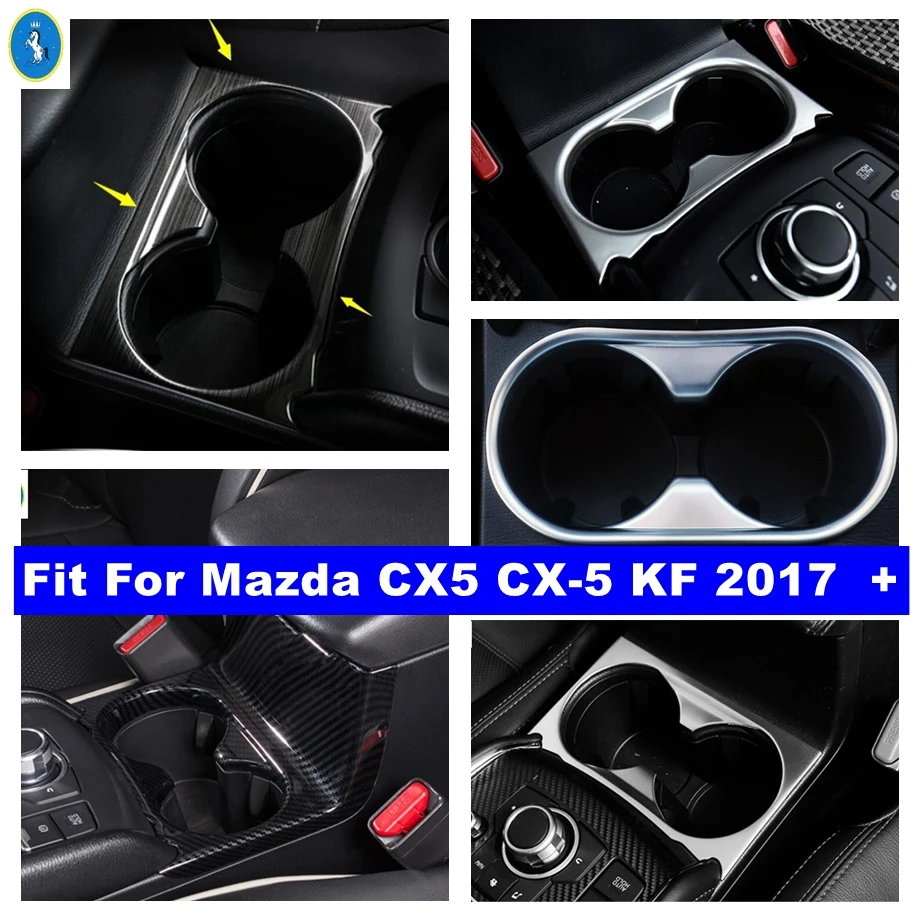 

Auto Front Seat Cup Holder Water Bottle Drinks Panel Decor Cover Trim For Mazda CX5 CX-5 KF 2017 - 2024 Car Accessories Interior