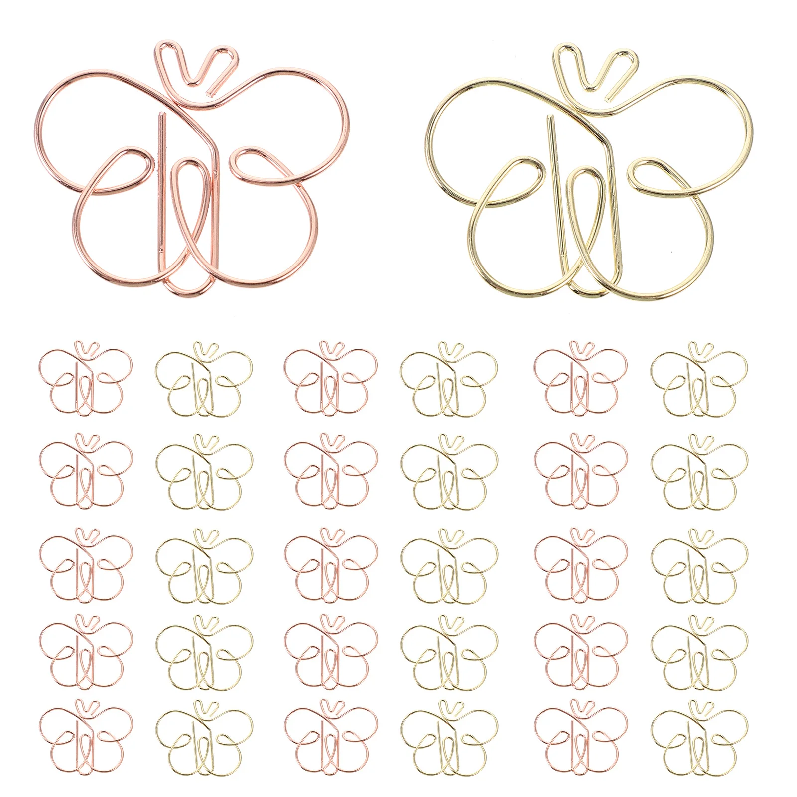 20Pcs Paper Clips Creative Shaped Metal Office Document Clips Small Cute Bookmarks DIY Gifts Delicate Paper Clip