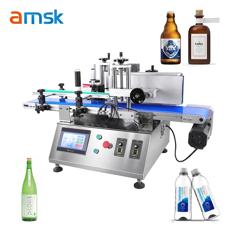

SY-150 Full Automatic High Speed Desktop Beverage Food Tin Can Labeling Printing Machine Bottle Aluminum Labeling Machines