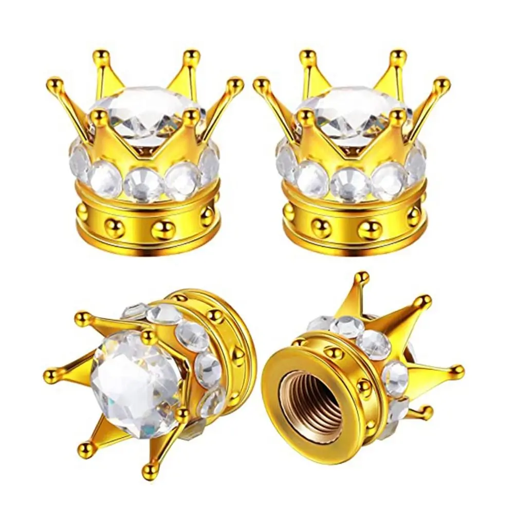 

Riding Decoration Crown With Diamond Electric Scooter Dust-proof Cover Tyre Accessories Protective Cover Valve Stem Cap