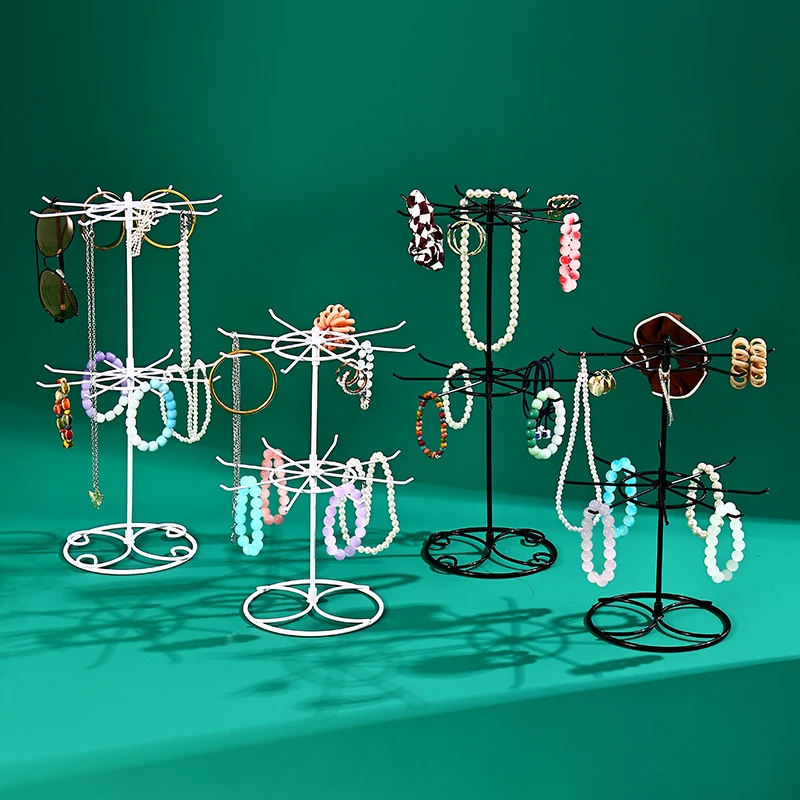 Creative Iron Jewelry Organizer, Multilayer Storage Rack for Necklaces & Bracelets