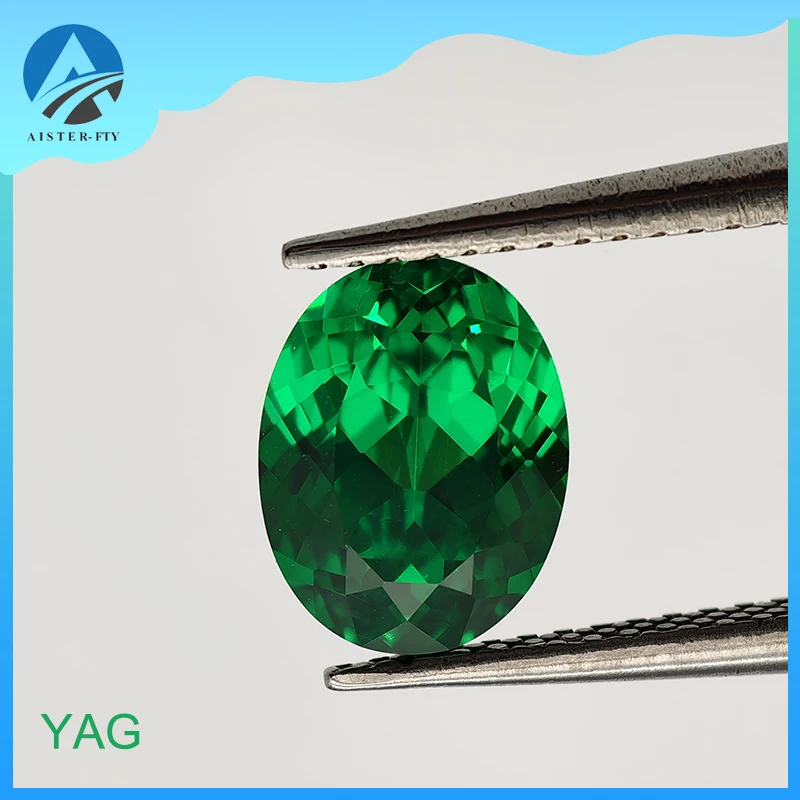 

Green Color Yttrium Aluminium Garnet(YAG) Loose Gemstones Lab Diamonds Oval Cut Stones for Jewelry Making Empowering jewelry