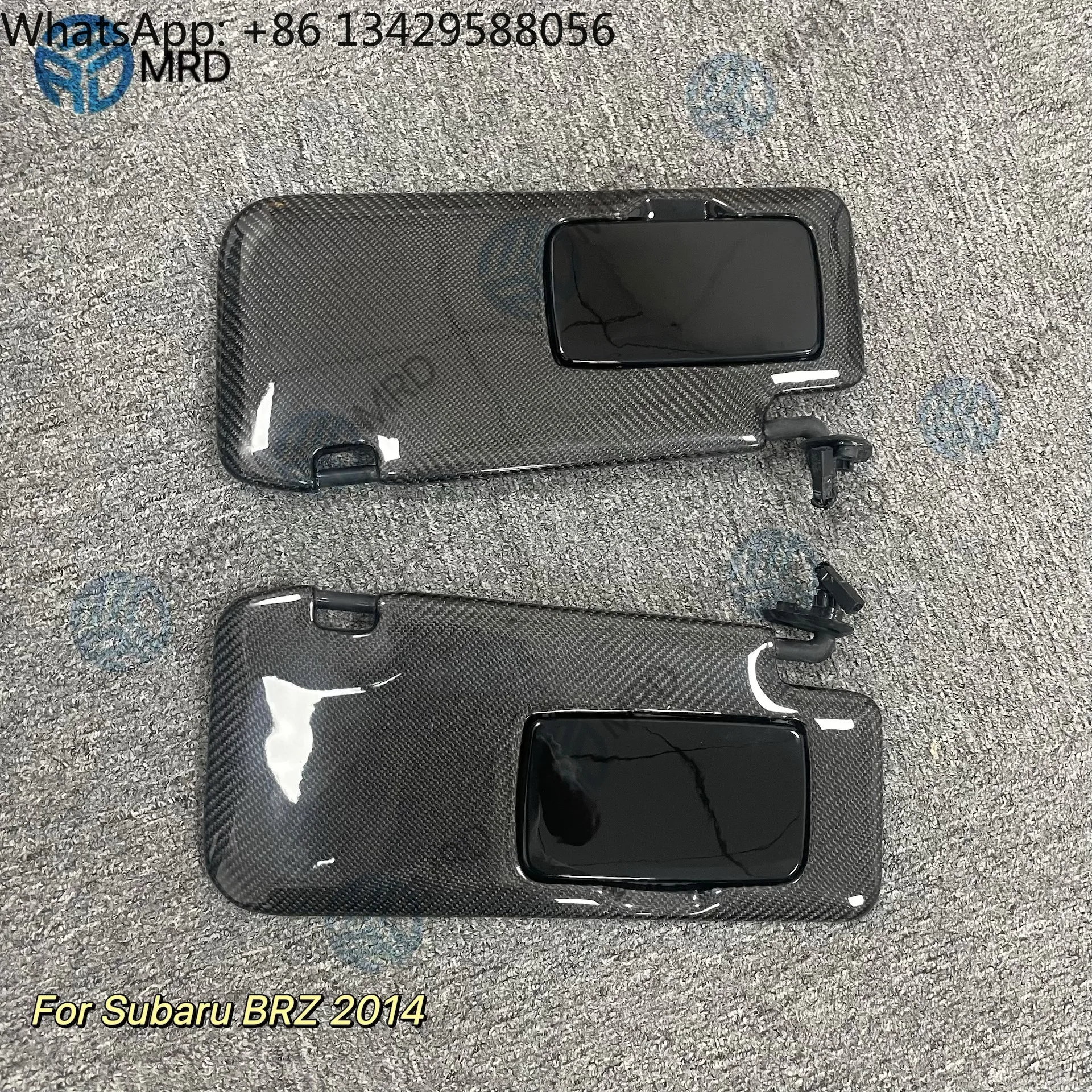 スバル ブリーズ 2014 BRZ用 MRD サンシールド 本物のカーボンファイバー製サンバイザー