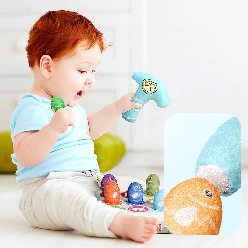 Juguetes de peluche Montessori para Educación Temprana, Juego de pesca, entrenamiento de Motor fino para bebé, cognición Digital, placa de pesca a juego, regalos para niños