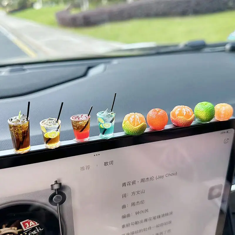 

Automotive healing car ornaments car simulation center console jewelry display screen decoration interior supplies mini