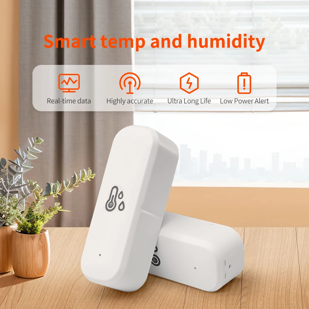 Tuya Sensor WiFi Thermometer Hygrometer Smart Life Monitoring Home Improvement Indoor Temperature And Humidity Compatible Alexa