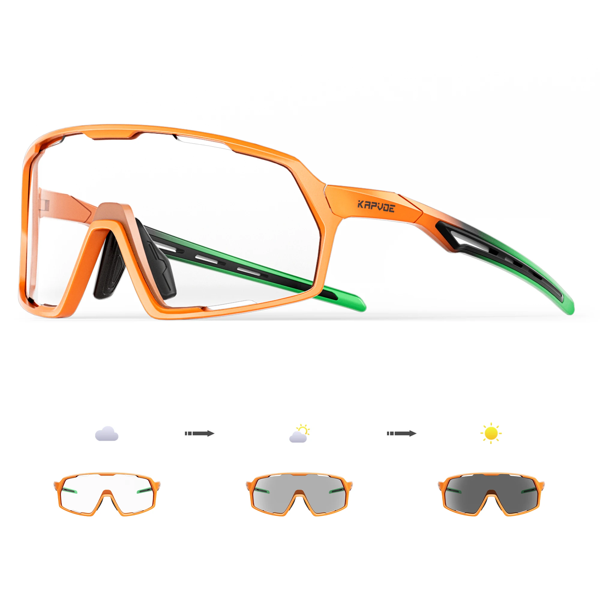 Kapvoe Photochrome Sonnenbrille Mann MTB Klettern Gläser Outdoor Sport Fahrrad Radfahren Gläser Frauen Fahren Fahrrad Brille UV400 10