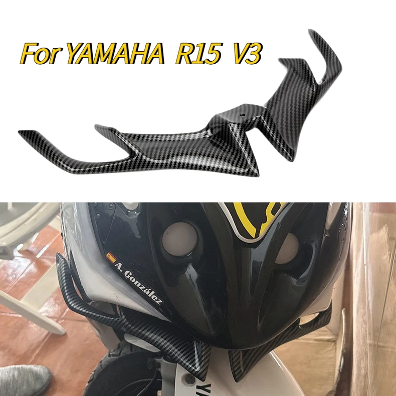 

Motorcycle New Front Fairing Winglet Wing Cover Trim For YAMAHA R15 V3 2017 2018 2019 Shark Fin Beak Moto Accessories