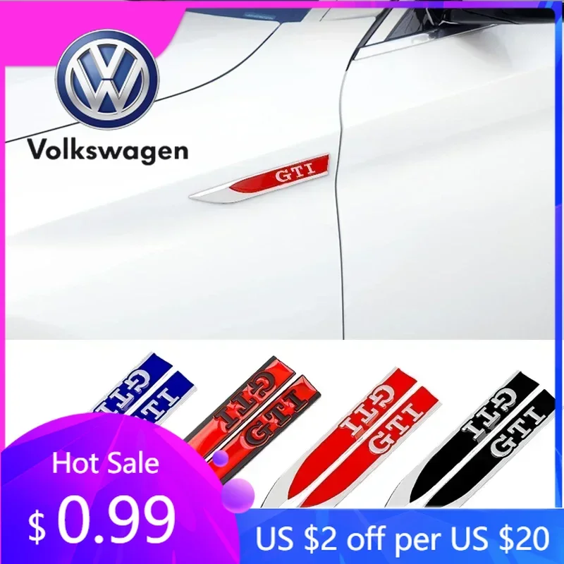 

Новинка 2026 года: Металлическая накладка-стикер на бампер/боковую часть кузова для Volkswagen VW GTI MK4 MK5 Polo BORA Golf 3 4 5 Jetta Tiguan