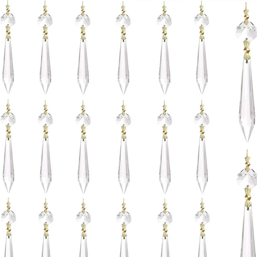 

10 шт., сменные хрустальные люстры, стеклянные хрустальные дерева, декоративные каплевидные хрустальные призмы, прозрачные стеклянные подвесные подвески