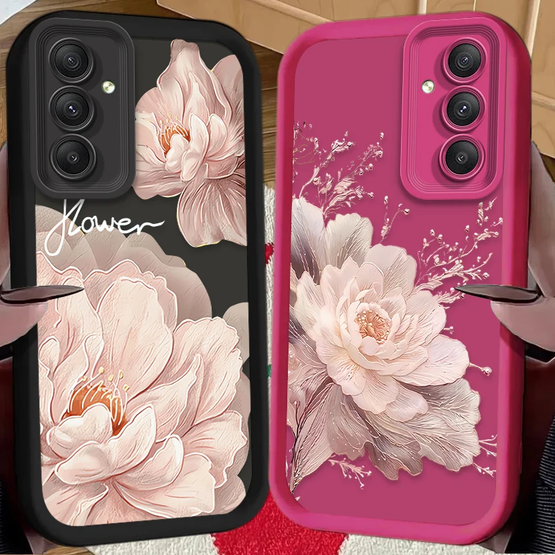 Beautiful Flower Silicone Case for Samsung Galaxy A54 A05 A05S A34 A24 A14 A53 A33 A23 A13 A52 A52S A32 A22 A12 A71 A51 A31 A50