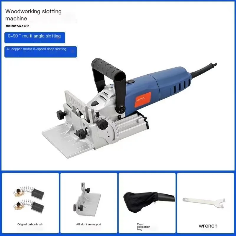 900W Biscuit Tenoning Machine Woodworking Groover Slotting Machine Biscuit Machine DIY Puzzle Machine Tenon Connection Tools