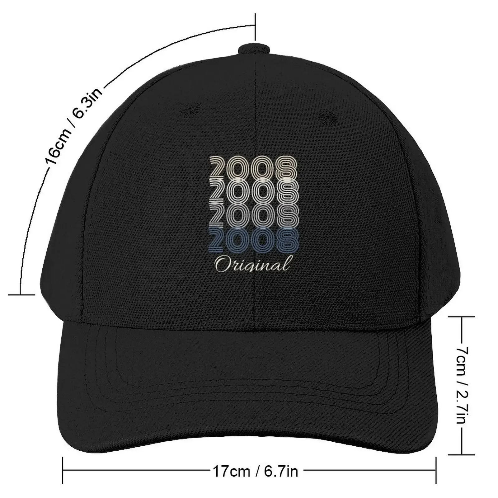 Born in 2008 Vintage BirthdayCap Baseball Cap Ball Cap custom Hat Ladies Men's