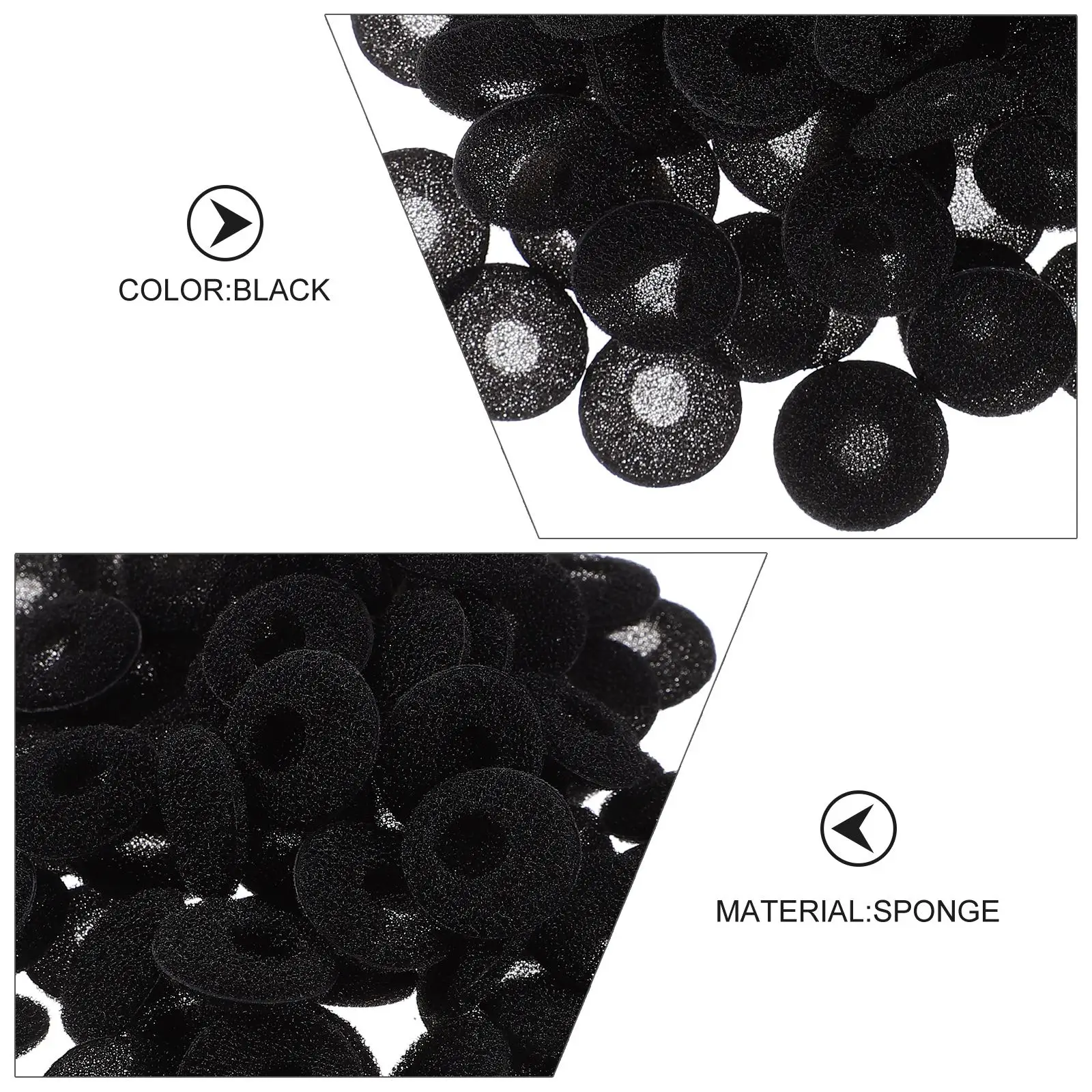 100 Stück Kopfhörerschwammabdeckungen, schwarz, 18 mm, Ohrhörer-Kissen, weich, bequem, austauschbar, langlebig