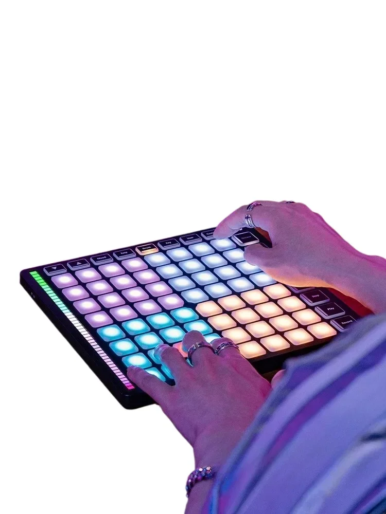 

Luminous magic grid midi percussion pad keyboard, music electronic sound arrangement electronic control synthesizer