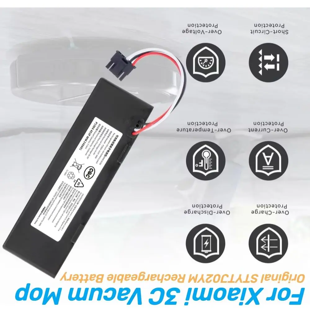 

14.8V STYTJ02YM Battery Pack for Xiaomi Mop Pro 2S P S12 Yunmi MVVC01 Haier JX37 Wyze WVCR200S Conga 3290 3390.