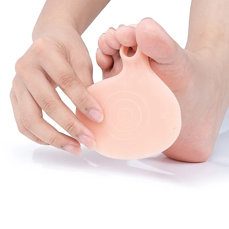 Gel-Vorfußpolster Silikon-Halbeinlegesohlen mit Strukturiertem Ovalem Design, Weiche Polsterung, Stoßdämpfung, Massierender Komfort für die Füße – Detail 2