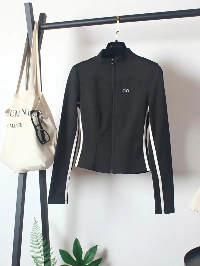 2026 yoga suit sports top, women's zipper style slimming dance morning running tight zipper top jacket