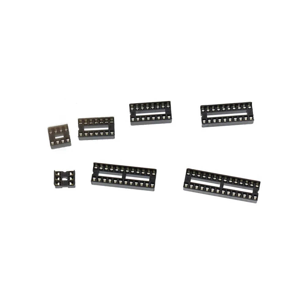 DIP IC Socket Adaptor 66PCS 8 Kinds Solder Type Socket Kit 6Pin 8Pin 14Pin 16Pin 18Pin 20Pin 24Pin 28Pin for Arduino PCB DIY Kit