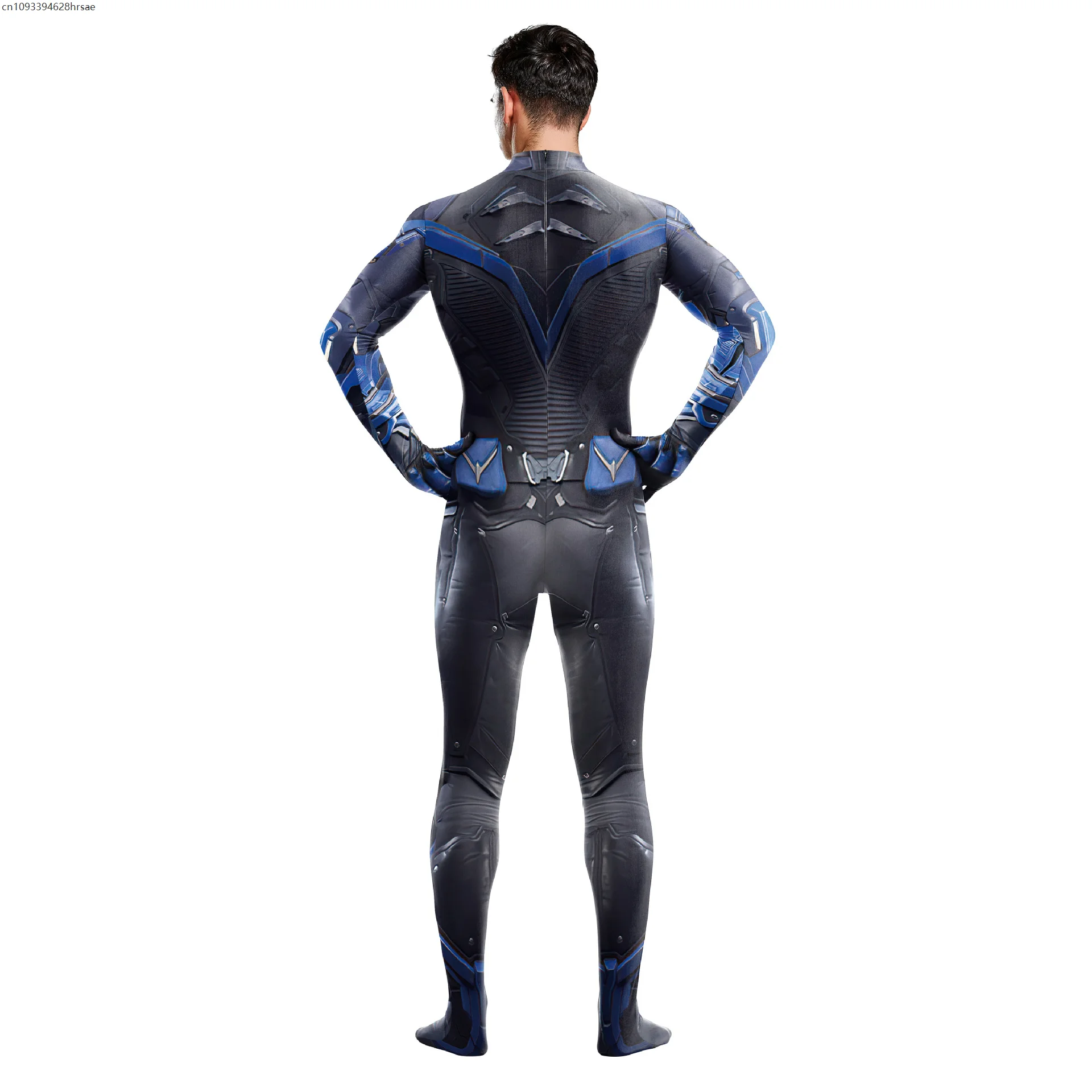 

Halloween Party Cosplay Costume Gotham Knights Nightwing Jumpsuit Long Sleeve Bodysuits Halloween Carnival Party Zentai Suit