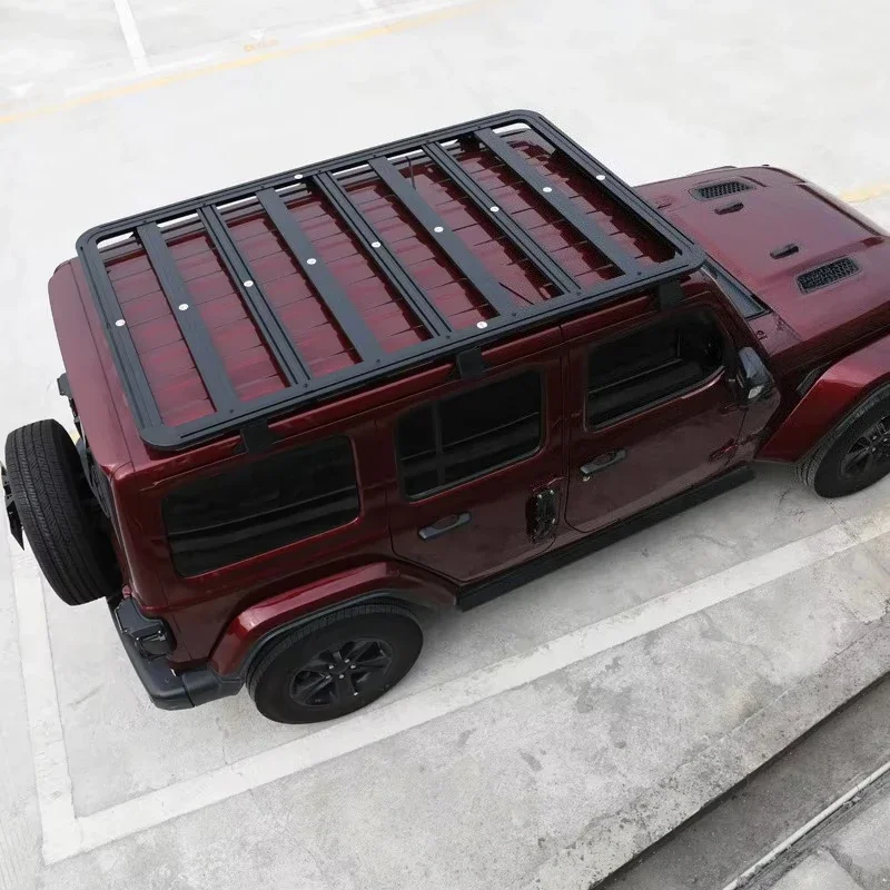 

4x4 off Road Accessories Hard Top Cargo Carrier Wrangler Roof Rack Alloy 500KG Capacity for Wrangler JK JL BJ40