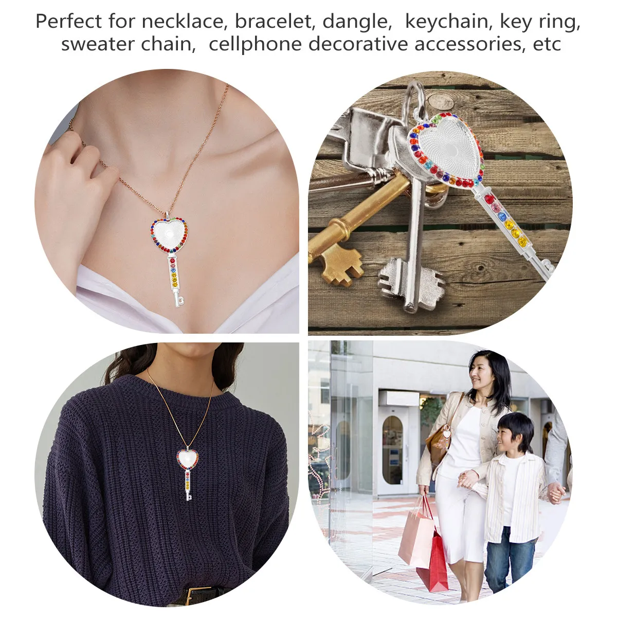 

10Pcs Creative Pendant Charms Set for Women Fashion Necklace DIY Jewelry Making Alloy Dangle Pendants Scrapbooking Decor