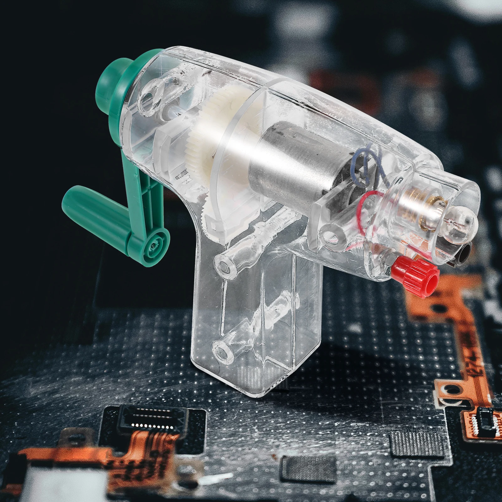 

Hand Crank Power Generator Science Electricity Experiment Equipment Educational Physics Kit Lightweight Portable for School