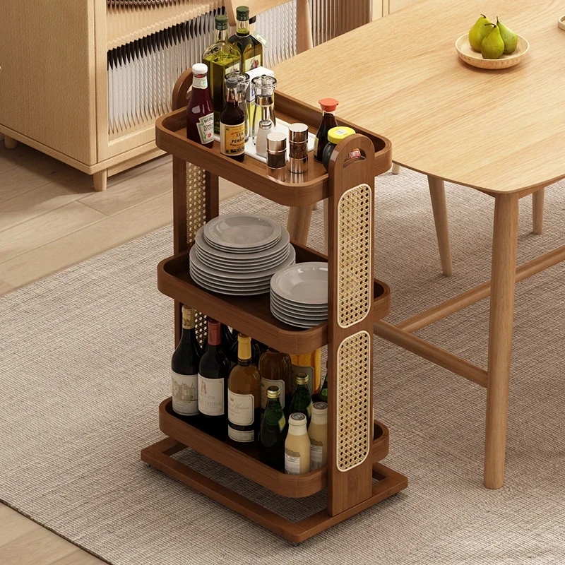 trolley rack, kitchen floor-to-ceiling multi-layer storage, mobile sofa edge