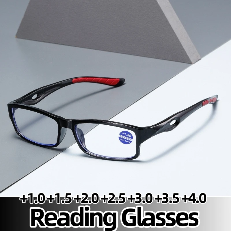 

Fashion Unisex Reading Glasses Ultralight Sport Presbyopia Men High Definition Far Sighted Eyewear Anti-blue Computer Eyeglasses