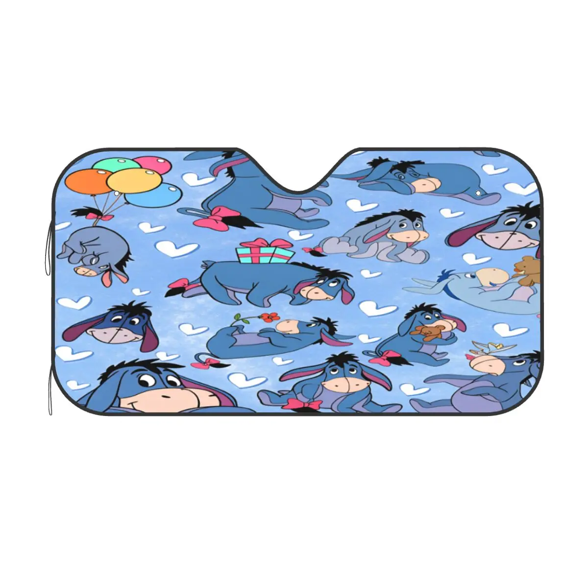 

Winnie The Pooh Car Windshield Sun Shade Eeyore Foldable Auto Sunshade UV Protection Front Window Shade for Cars Fits Most Cars
