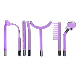 Replacement Electrodes Red Purple Light for High Frequency Glass Tube Facial Body Wand Skin Care Ance Spot Wrinkle Remove Beauty