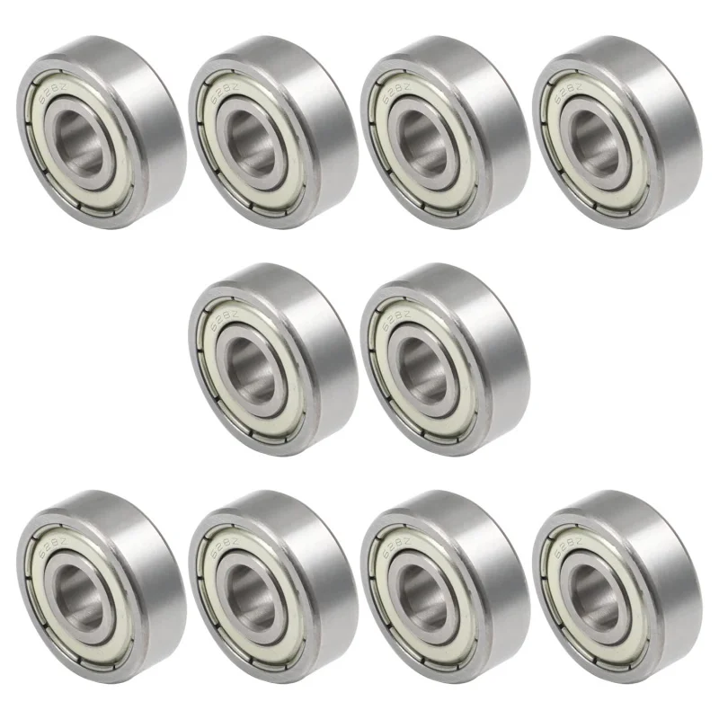 

10Pcs 628ZZ Bearings, Miniature Deep Groove Ball Bearings, 8x24x8mm(IDxODxTHK) Double Shielded Dust Proof