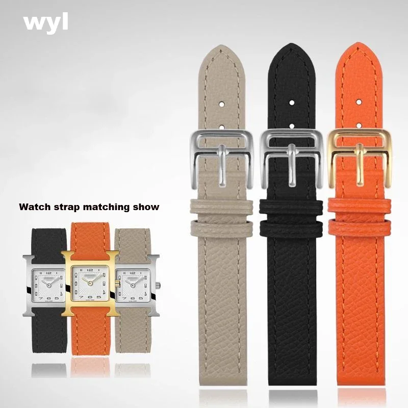 Genuine Leather Strap Of The Watch Is Suitable For Hermes 14mm 16mm 18mm  Fashionable Comfortable Soft cowhide Bracelet