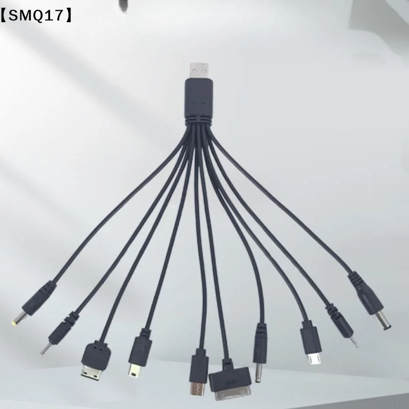 1Pcs 20cm Usb Power Charging Cable Wire Cord For Phone Universal 10 In 1 Micro USB DC Mobile Phone Charger Adapter Plug【SMQ】