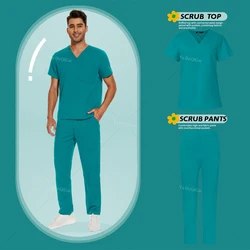 Unisex Medical Uniforms Doctor Men Nursing Clothes Beauty Costume Nurse Scrubs Sets Dentist Workwear Clinical Tops Pants