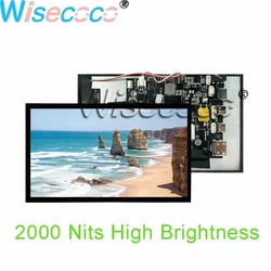 Wisecoco 고휘도 LCD 디스플레이 햇빛 읽기 2000 니트, IPS FHD 스크린 터치 와이드 온도 컨트롤러 보드, 7 인치