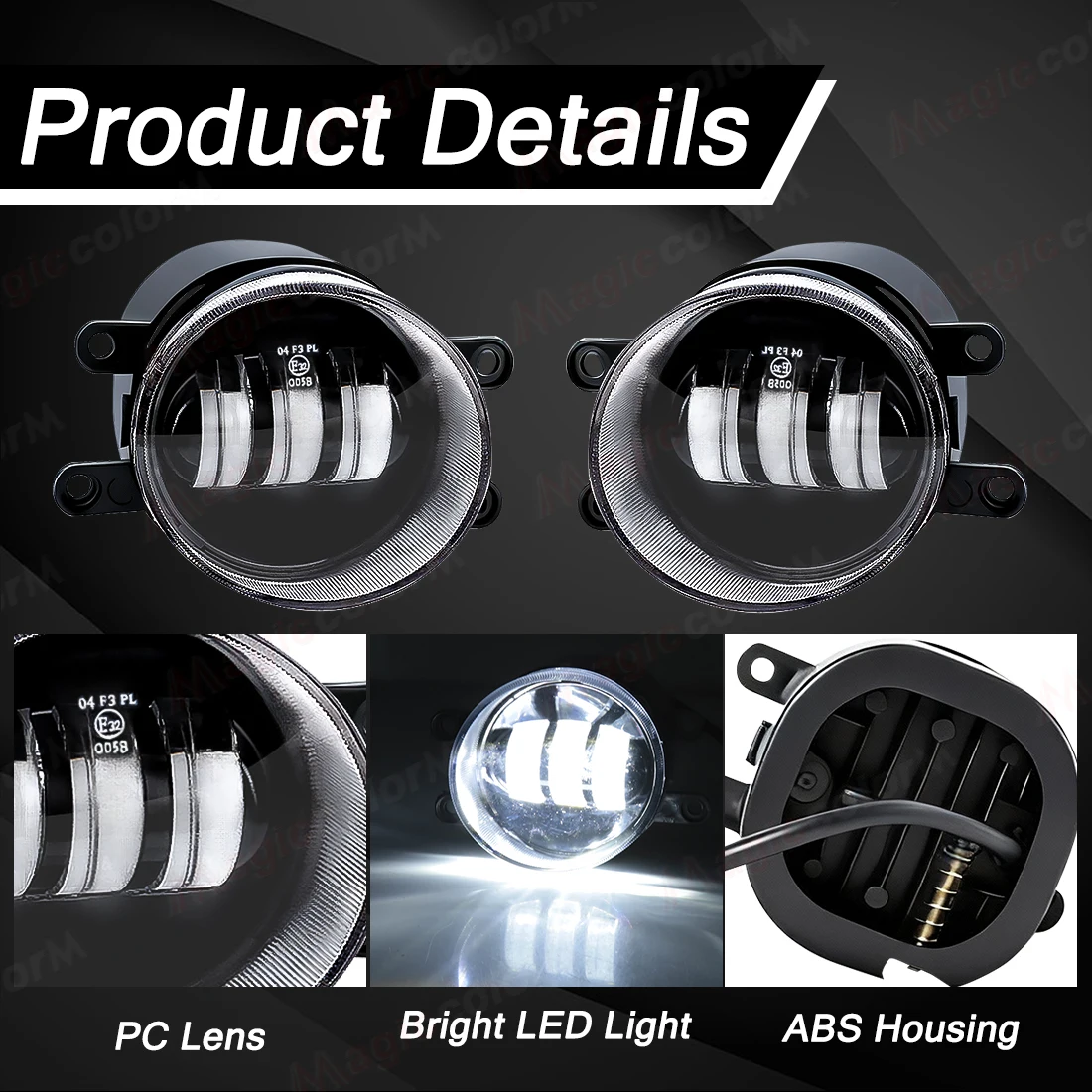 1 Pair LED Fog Lamp For Toyota RAV4 Corolla Yaris CHR Camry Hilux 4Runner Highlander Lexus Yellow White Foglight DRL Headlight - view 5