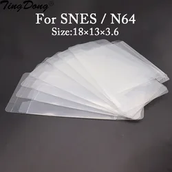 10pcs Clear transparent for SNES For N64 Game box Protector Case CIB games plastic PET Protector for game boxes