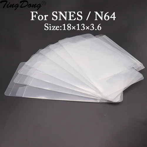 10 Uds. Transparente para SNES para N64 caja de juego funda protectora CIB juegos Protector de plástico PET para cajas de juegos