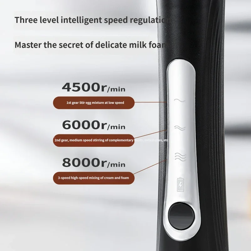 Rechargeable Electric Milk Frother, Portable Multi-functional Coffee Stirrer, All-in-one Household Milk Foaming and Mixing Devic
