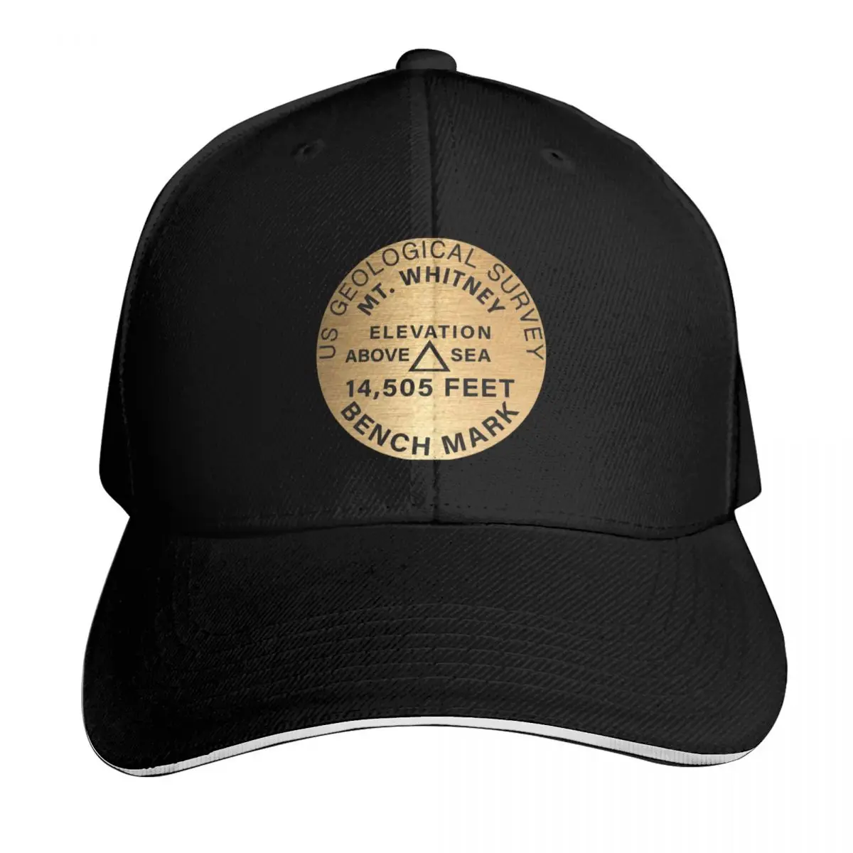 Mt. Mount Whitney Bench Mark California 14er Mt. Hiking Climbing Mountains Benchmark Gift Ideas Baseball Cap