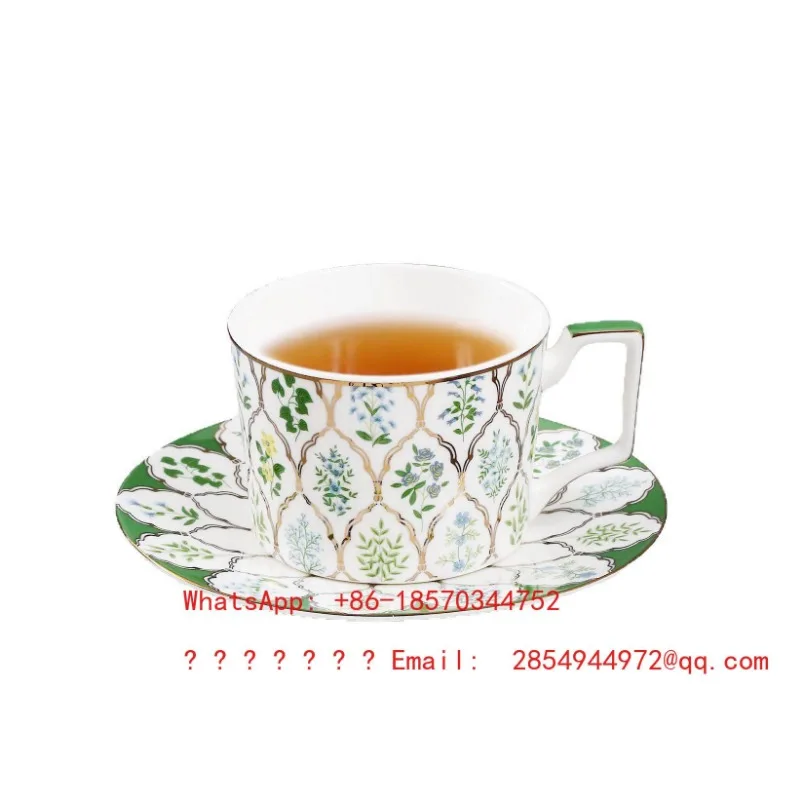 

Изысканный чайный набор из костяного фарфора: чашки для кофе и воды, кружки, подарочный набор, чайник