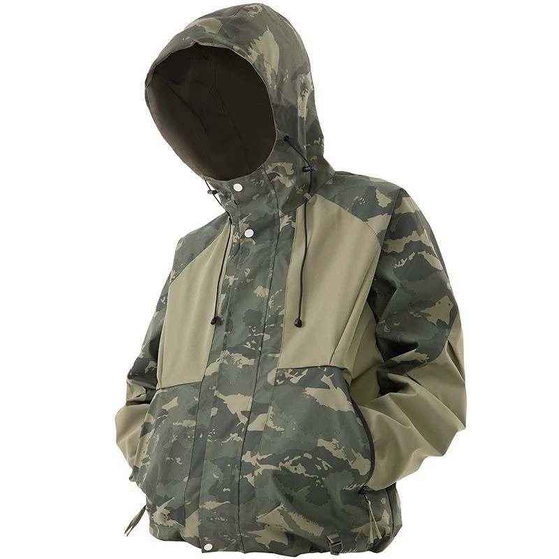 

Korean Style Men's Camo Jacket Waterproof Windbreaker Hooded Outdoor Coat Windproof Spring Fall Casual Streetwear Military 2025