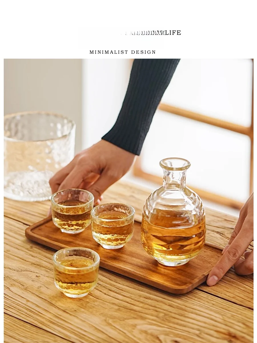 

Tlife Mo Japanese Sle Small Wine Cup Pouring Vel Home Use White Wine Pot Warm Wine Pot Set Crystal Glass Whiskey Cup